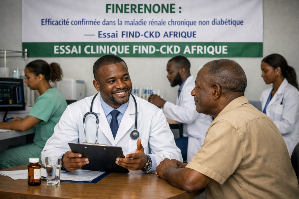 Finerenone : efficacité confirmée dans la maladie rénale chronique non diabétique — essai FIND-CKD